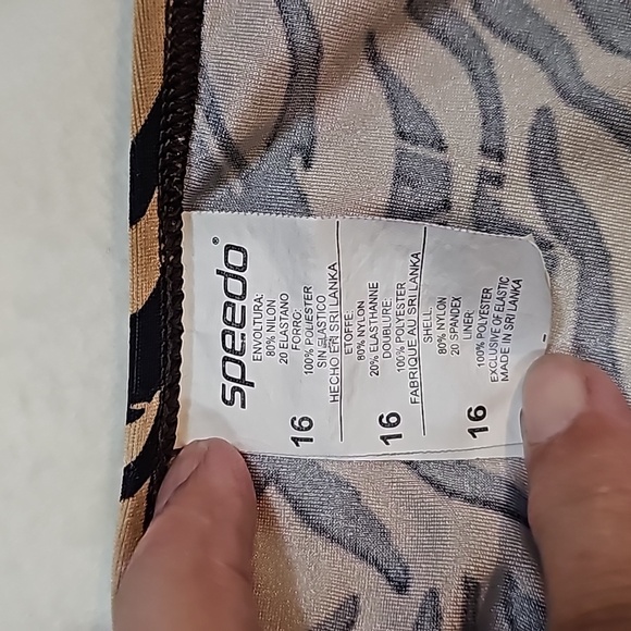 Speedo Black and Tan Women's Size 16 Swimsuit - Picture 9 of 9